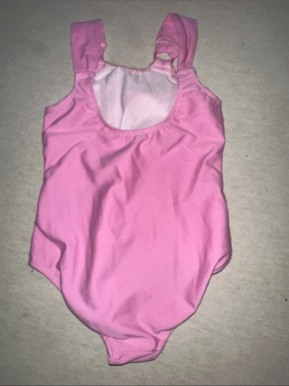 Kids Size 3T Pink Girls One-Piece Swimsuit with LOVE Heart Print